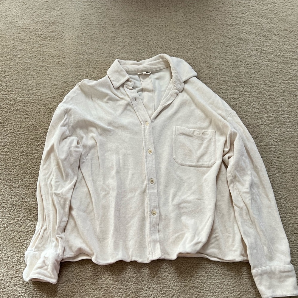 Djerf Avenue On the Go shirt in Cream Terry